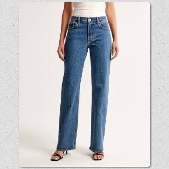 Abercrombie & Fitch Low Rise Wide Leg Denim Jean Size 6 - Picture 1 of 7